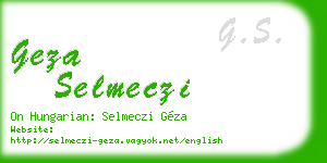 geza selmeczi business card